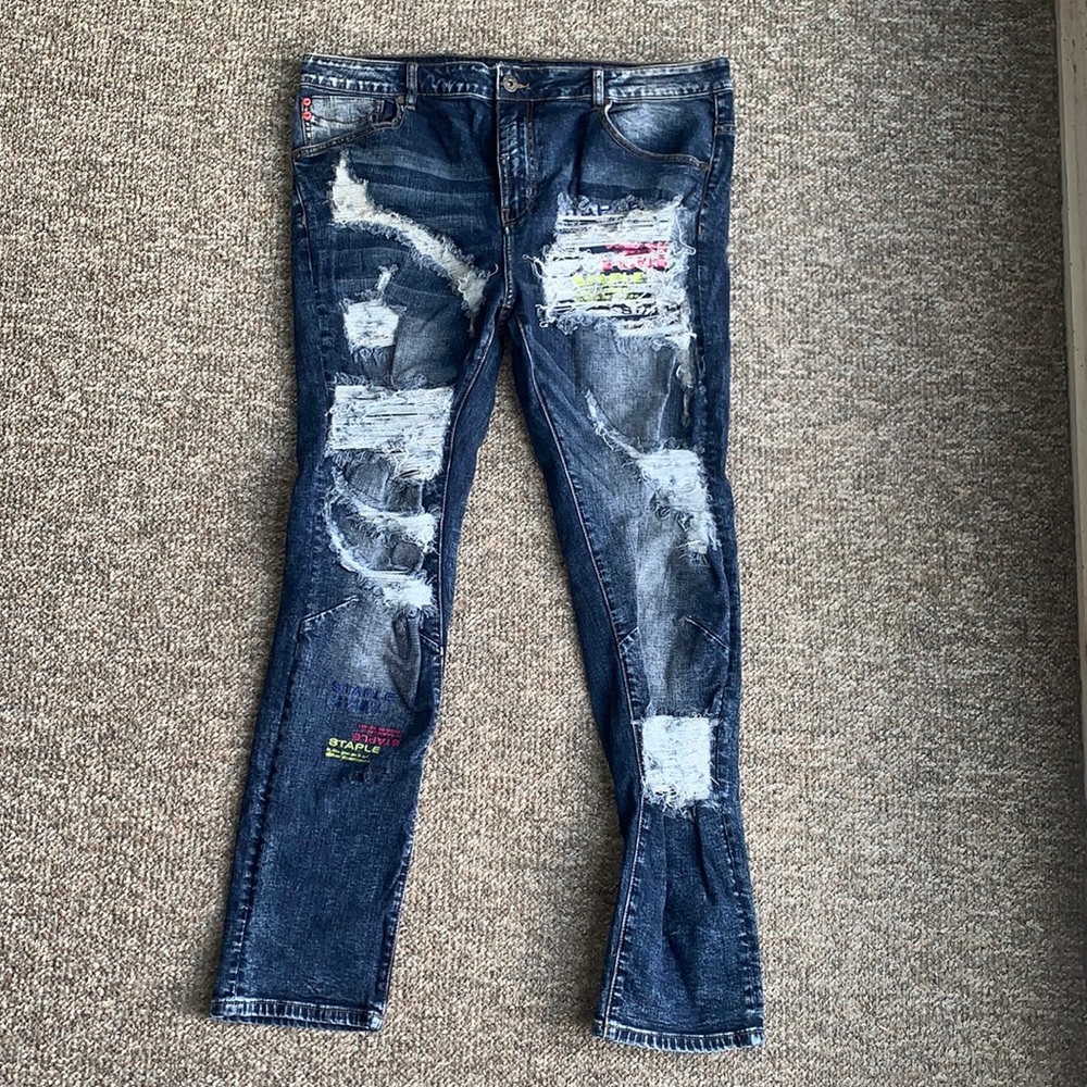 Jeff Staple Embroidered Jeans